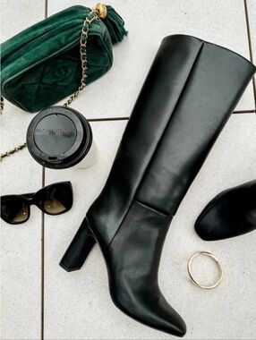 Nwot, A NEW DAY Livia Stovepipe Tall Boots Black, Women's 9